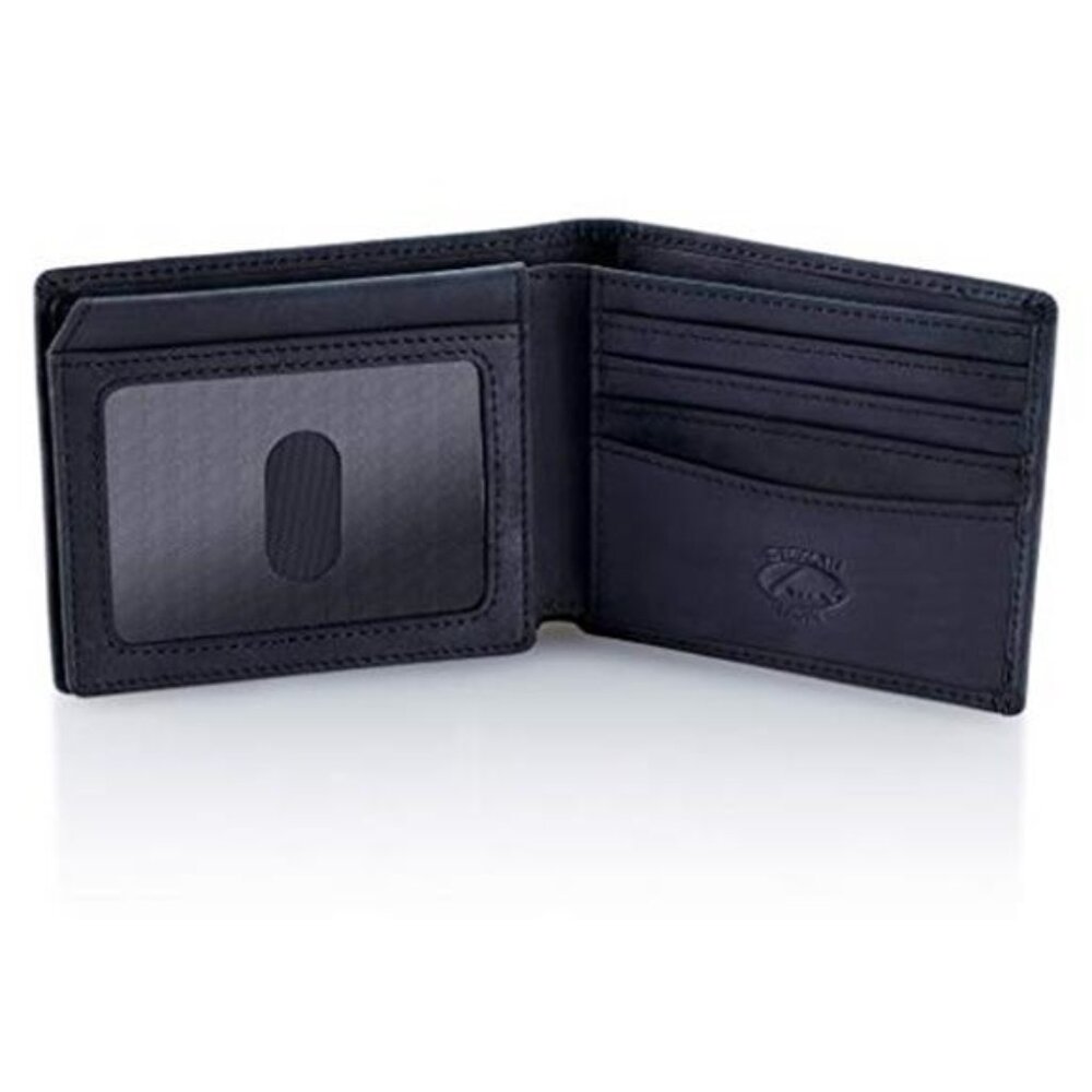 Leather Bifold Wallet for Men With ID Window and RFID Blocking